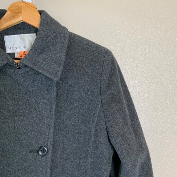 Nine West Wool Button Front Overcoat Coat - Picture 5 of 16